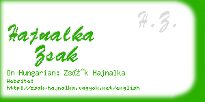 hajnalka zsak business card